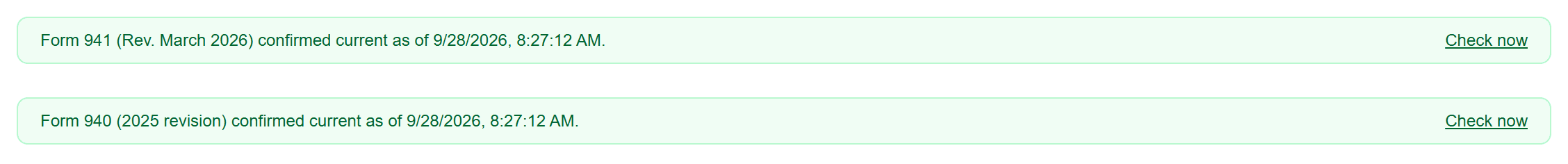 Form-revision checking: Checked for you