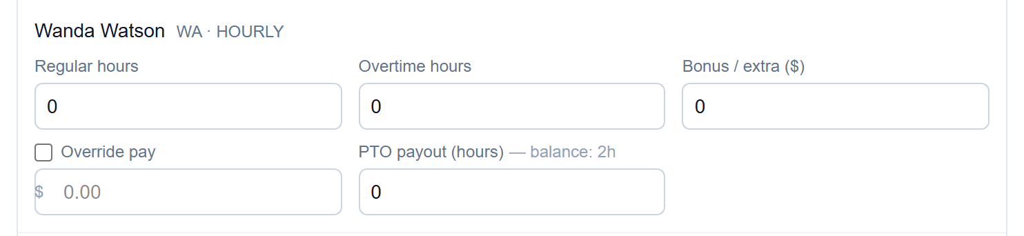 Five pay types: Hourly pay on the run