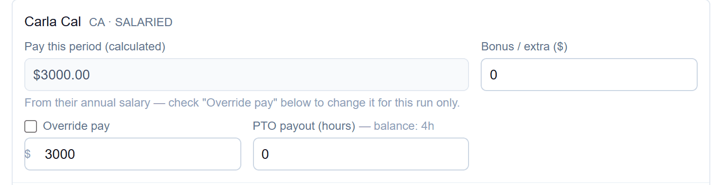 Five pay types: Salaried pay on the run