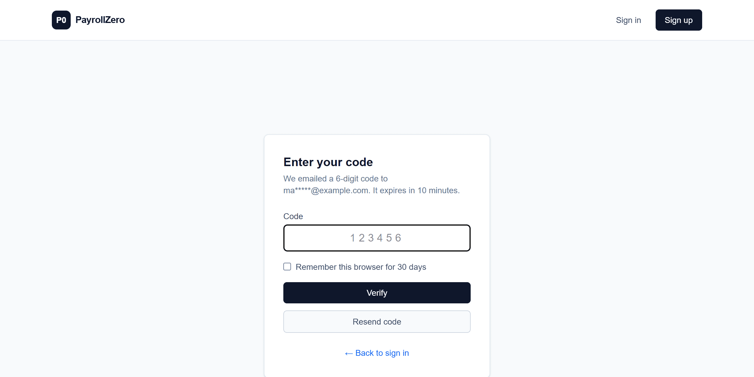 Two-factor authentication: Then enter the emailed code