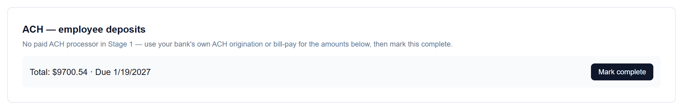 Tax payment tracking: Net pay, ready for your bank