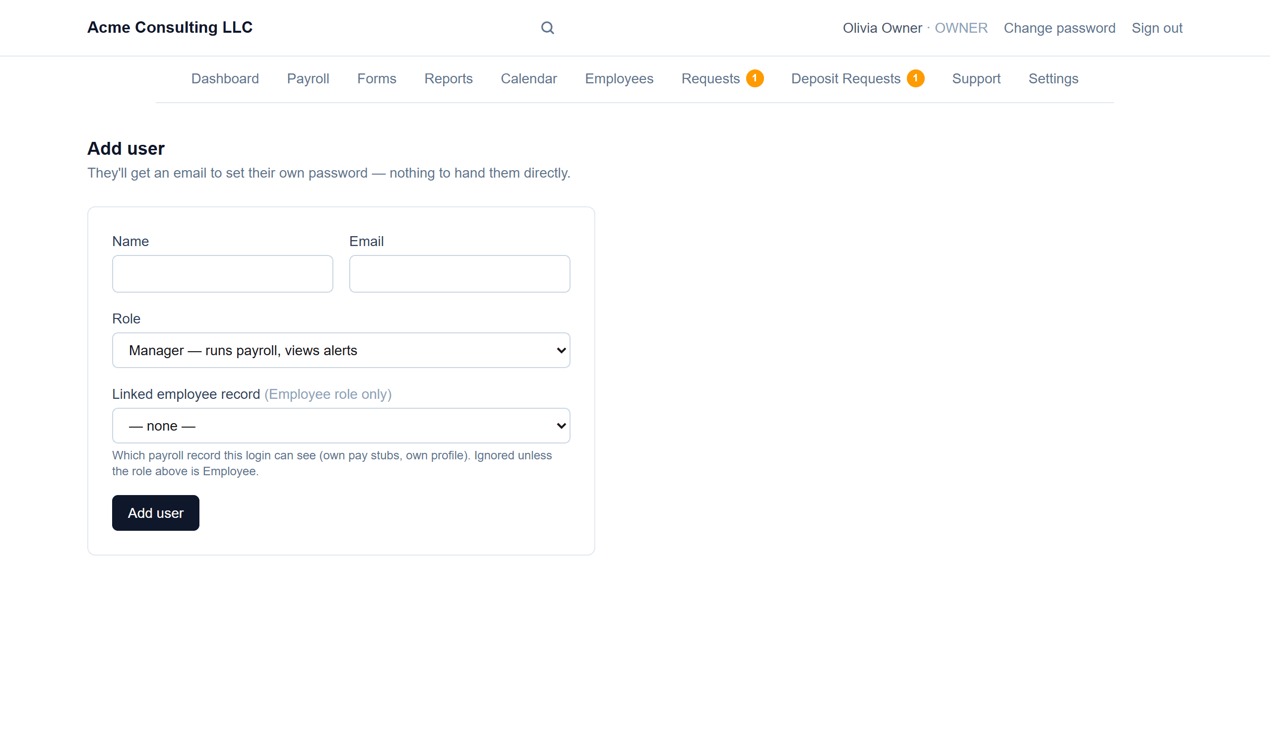Manager accounts: Add a Manager